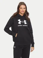 Bluzy damskie - Under Armour Bluza Ua Rival Fleece Big Logo 1379501 Czarny Loose Fit - miniaturka - grafika 1
