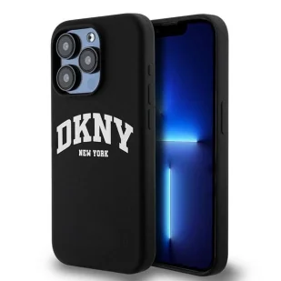 Etui DKNY Liquid Silicone White Printed Logo MagSafe na iPhone 13 Pro / 13 - czarne - Etui i futerały do telefonów - miniaturka - grafika 1