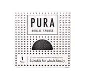 Rękawice i gąbki do kąpieli - SISTER YOUNG PURA NATURALNA GĄBKA KONJAC DO MYCIA TWARZY BLACK - miniaturka - grafika 1