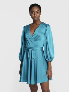 Sukienki - Imperial Sukienka koktajlowa ACVREDG Niebieski Regular Fit - grafika 1