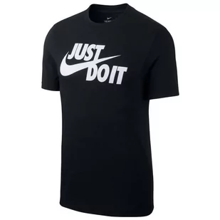 Nike, Koszulka męska, M NSW TEE JUST DO IT SWOOSH AR5006 011, czarny, rozmiar M - Odzież trekkingowa damska - miniaturka - grafika 1