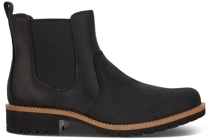 Damskie botki skórzane ECCO r. 38 24,5 cm półbuty sztyblety czarne