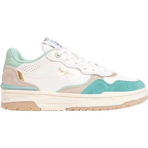 Pepe Jeans Damskie trampki CHESTER IVY W, zielone (MENTA GREEN), 38 EU, Zielony Menta Zielony, 5 UK