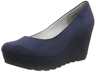 Czółenka - s.Oliver Damskie czółenka 22428, niebieski - niebieski granatowy 805-37 eu - miniaturka - grafika 1