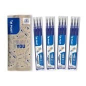 Wkłady do długopisów - Zestaw 12x wkład PILOT Frixion 0,7 do wymazywalnego pióra kulkowego niebieski - miniaturka - grafika 1