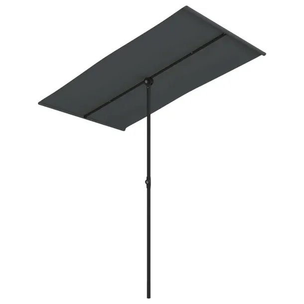 Parasol ogrodowy UV, obrót 180°, antracytowy, 180x110x208 cm, aluminium