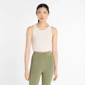 Koszulki i topy damskie - Koszulka damska New Balance WT43523PEF beżowa - miniaturka - grafika 1