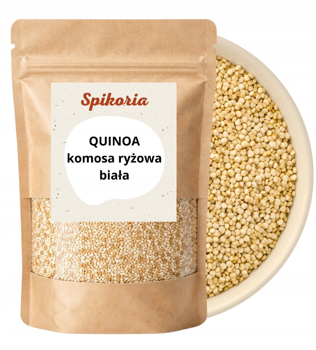 Quinoa KOMOSA RYŻOWA biała 1kg źródło białka najwyższa jakość Spikoria