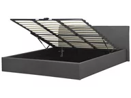 Łóżka - Beliani Łóżko szare tapicerowane podnoszony pojemnik 180 x 200 cm ORBEY - miniaturka - grafika 1