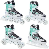 Rolki - Rolki Łyżwy 4w1 Raven Profession White/Mint 31-35 - miniaturka - grafika 1