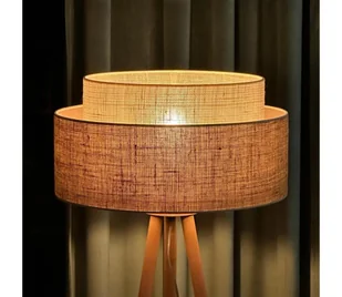 Duolla - Lampa podłogowa YUTE BOHO 1xE27/15W/230V brązowa/szara - Lampy stojące - miniaturka - grafika 1