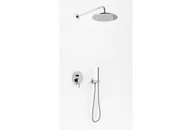 Zestawy prysznicowe - Kohlman Axel Zestaw prysznicowy podtynkowy z deszczownicą 35 cm chrom QW210AR35 - miniaturka - grafika 1
