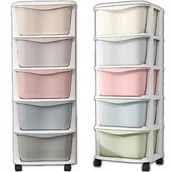 Półki do salonu - PLASTIKOWY POJEMNIK REGAŁ KOSZ NA ZABAWKI SZUFLADY - miniaturka - grafika 1