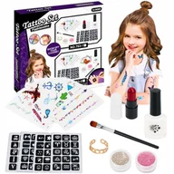 Zabawki kreatywne - Duży zestaw do tatuaży, szablony, tatuaże brokatowe, tatuaże zmywalne. - miniaturka - grafika 1