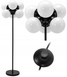 Lampa Stojąca Podłogowa Black Loft Czarna - Lampy stojące - miniaturka - grafika 1