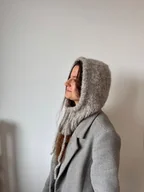 Czapki damskie - Kapturek Chmurka BIG Alpaka i Jedwab - miniaturka - grafika 1