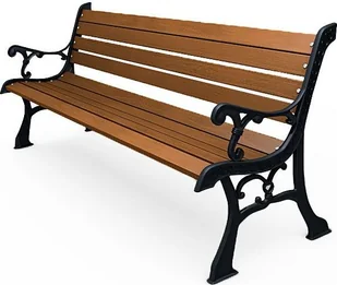 Elior Ławka z oparciem 155 cm - palisander - Ławki ogrodowe - miniaturka - grafika 1