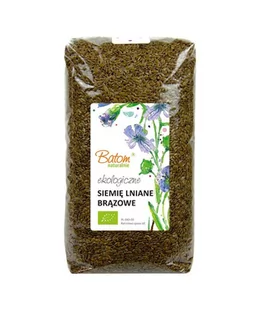 Siemię lniane brązowe BIO 1kg BATOM - Zdrowa żywność - miniaturka - grafika 1