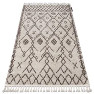 Dywany - Dywan BERBER TANGER B5940 krem / brąz Frędzle berberyjski marokański shaggy beżowy 160x220 cm - miniaturka - grafika 1