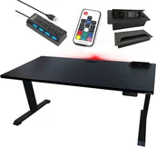 Biurka gamingowe - BIURKO ELEKTRYCZNE 120x60 REGULOWANE KOMPUTEROWE METALOWE - miniaturka - grafika 1