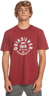 t-shirt męski QUIKSILVER CIRCLED SCRIPT TEE Tibetan Red - RRR0 - Koszulki męskie - miniaturka - grafika 1