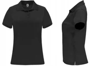 Koszulki i topy damskie - Koszulka POLO Sportowa Damska Polówka Roly MONZHA 0404 CZARNA 2XL - miniaturka - grafika 1