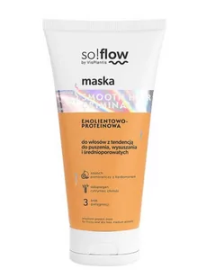 Emolientowo-proteinowa maska do włosów średnioporowatych z tendencją do puszenia so!flow 200ml - Maski do włosów - miniaturka - grafika 1