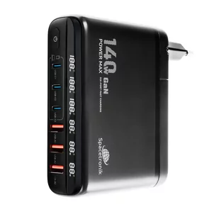 Stacja ładowania 140W GaN SR103 LED 6 USB PD+QC3.0 - Ładowarki do telefonów Stacja ładowania 140W GaN SR103 LED 6 USB PD+QC3.0 - Ładowarki do telefonów - miniaturka - grafika 1