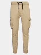 Spodnie męskie - Alpha Industries Joggery Twill 116202 Beżowy Slim Taper Fit - miniaturka - grafika 1