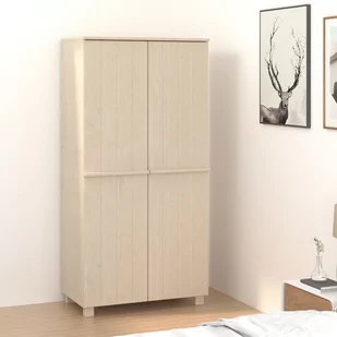 Lumarko Szafa garderobiana, miodowy brąz, 89x50x180 cm, drewno sosnowe - Szafy - miniaturka - grafika 1