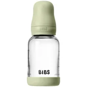 Butelki dla niemowląt - BIBS Baby Glass Bottle Round Latex butelka antykolkowa Sage 120 ml - miniaturka - grafika 1