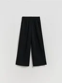 Spodnie i spodenki dla dziewczynek - Reserved - Spodnie dresowe - czarny - miniaturka - grafika 1