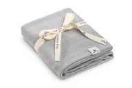 Pieluchy - Bambusowa pieluszka muślinowa 65x65 light grey my memi - miniaturka - grafika 1