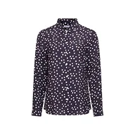 Bluzki damskie - Seidensticker Damska bluzka z długim rękawem Regular Fit, granatowy, 44 - miniaturka - grafika 1