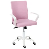 Fotele i krzesła biurowe - Beliani Krzesło biurowe MODRA Różowy - miniaturka - grafika 1