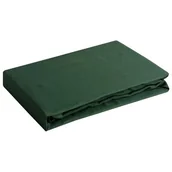 Prześcieradła - Eurofirany Wysokie prześcieradło satynowe z gumką ciemnozielone 220x200+30cm ef-prze-sat-gum-c.z-220x200+30 - miniaturka - grafika 1