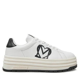 Sneakersy LOVE MOSCHINO JA15096G1LIA110A Biały - Sneakersy damskie - miniaturka - grafika 1