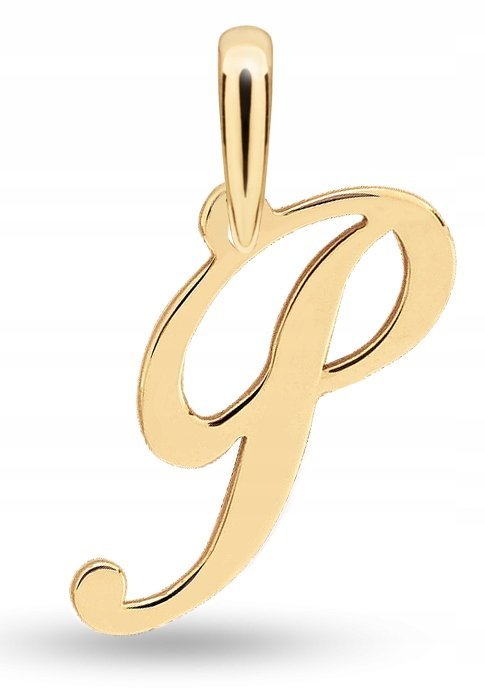 ZŁOTA MODNA ZAWIESZKA LITERKA P 585