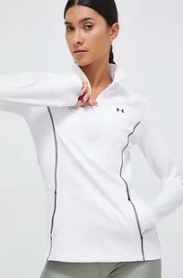 Under Armour bluza treningowa kolor biały gładka - Bluzy damskie - miniaturka - grafika 1