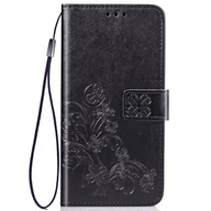 Etui i futerały do telefonów - Etui na telefon komórkowy Pokrowiec ochronny Etui z klapką Uchwyt na kartę Kwiaty, Kolor: Czarny, Wybierz model: Samsung Galaxy S20 FE - miniaturka - grafika 1