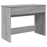 Toaletki - vidaXL Toaletka z lustrem szara Sonoma 100x45x76 cm - miniaturka - grafika 1