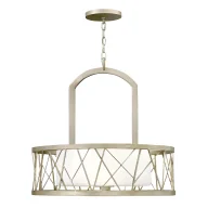 Lampy sufitowe - Lampa wisząca Nest - kolor biały, srebrny - HK/NEST/P/B SL - miniaturka - grafika 1