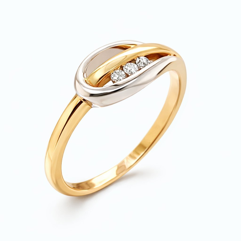 Pierścionek złoty Au 585 z diamentami KJR636 rozmiar 11