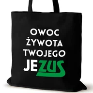 Torby i wózki na zakupy - Czarna torba bawełniana VIRAL na ramię zakupowa prezent śmieszna zus - miniaturka - grafika 1