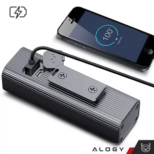 Lampka rowerowa przód LED przednia światło roweru oświetlenie wodoodporna IPX5 Alogy P12 światełko na rower czarna - Pozostałe akcesoria do telefonów - miniaturka - grafika 4