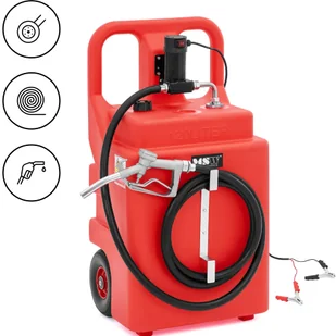 Przenośny zbiornik paliwa z elektryczną pompą nalewakiem na kółkach 37 l/min 120 l - Beczki - miniaturka - grafika 2