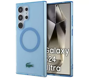 Lacoste LCHMS24LULOLB Hardcase Transparent MagSafe do Samsung Galaxy S24 Ultra Jasnoniebieski - Etui i futerały do telefonów - miniaturka - grafika 1