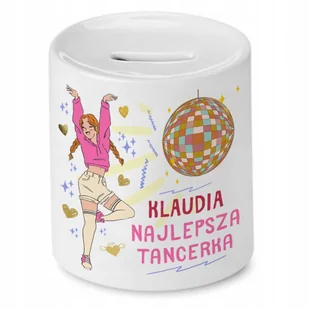 Skarbonka 330 ml Dla Klaudii Córki Dziecka z Nadrukiem ze Zdjęciem - Skarbonki - miniaturka - grafika 1