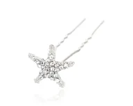 Ozdoby do włosów - Szpilki Do Włosów Srebrna Gwiazda, 6,5cm, 2 Szt. - miniaturka - grafika 1