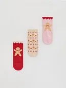 Skarpetki dla dzieci - Reserved - Skarpetki antypoślizgowe 3 pack - wielobarwny - miniaturka - grafika 1